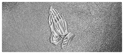 DNSEMP L 516 SL SH SL Silver Praying Hands Shimmer Silver